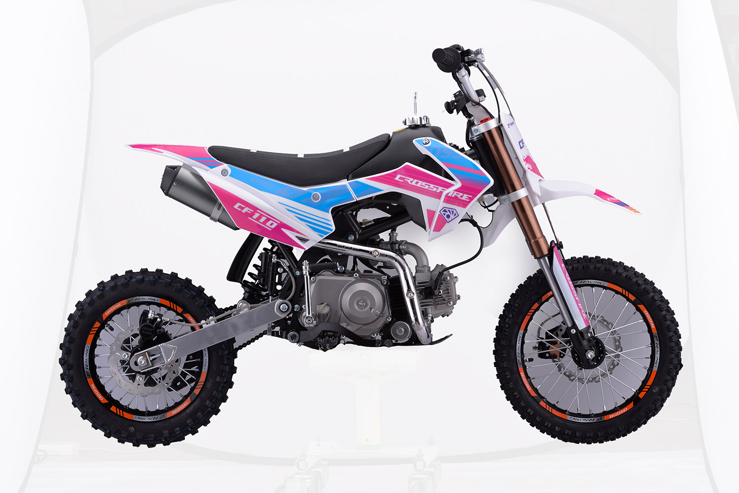 Crossfire 110CC Semi Auto Dirt Bike Pink