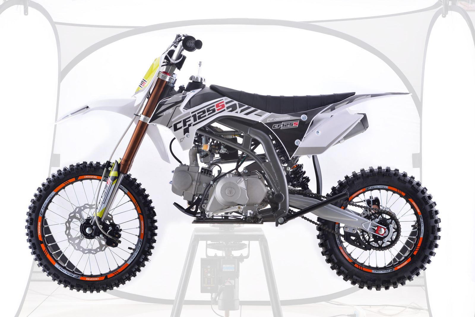 Crossfire 125CC Semi Auto Dirt Bike White