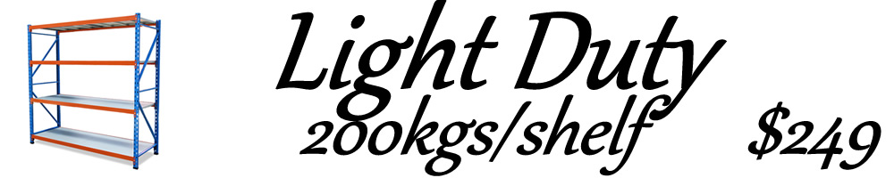 Garage shelving light duty